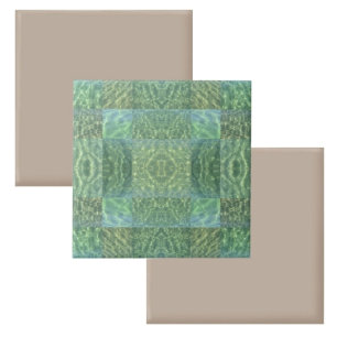 Ocean Grönt Blue Aquamarine Boho Chic Kakelplatta