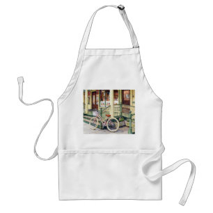 Ocean Grove NJ - cykel framför glassbutik Förkläde
