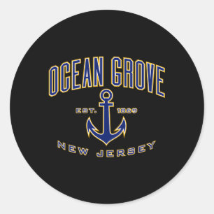 Ocean Grove Nj för Runt Klistermärke