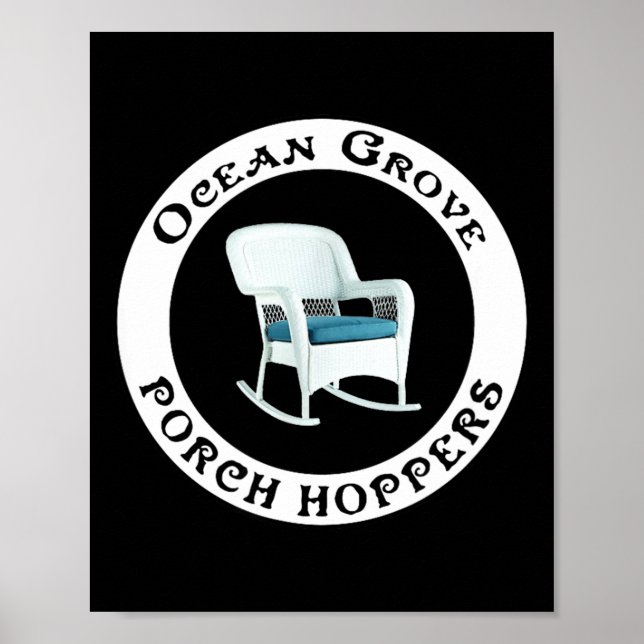 Ocean Grove Nj Rch Hopper Summer Beach Gift Men Wo Poster (Framsidan)