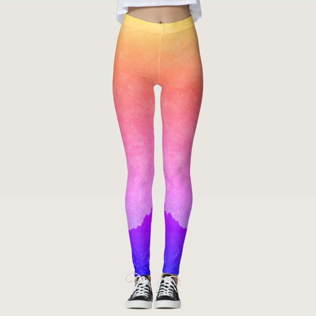 "Ocean Guld Sunset"Leggings by All Joy Art Leggings (Framsida)