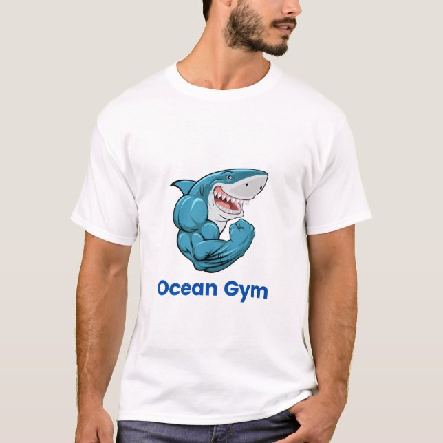 Ocean Gym White T Shirt (Framsida)