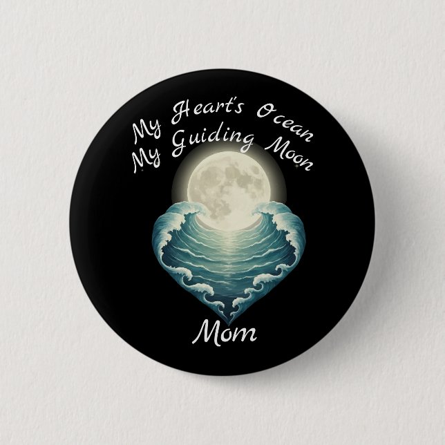 Ocean Heart Guiding Moon Mom Knapp (Framsida)