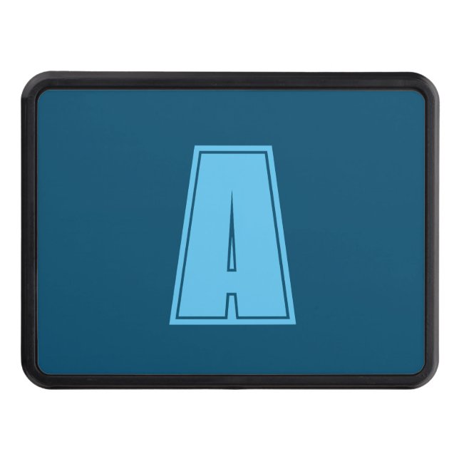 Ocean & Himlar Blue Initial Monogram Calligraphy C Dragkroksskydd (Framsidan)