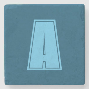 Ocean & Himlar Blue Initial Monogram Calligraphy C Stenunderlägg