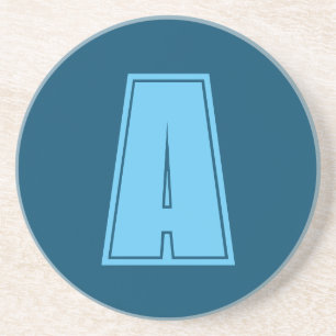 Ocean & Himlar Blue Initial Monogram Calligraphy C Underlägg