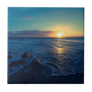 Ocean Horizon Sunset Kakelplatta