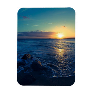 Ocean Horizon Sunset Magnet