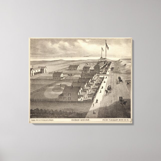 Ocean House, Point Pleasant, NJ Canvastryck (Framsida)