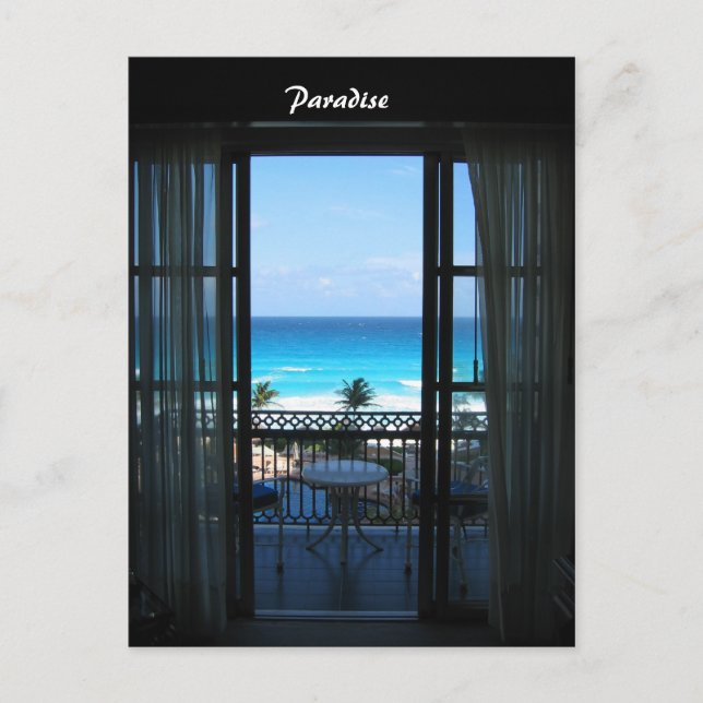 Ocean i Cancun, Mexiko Vykort (Framsida)