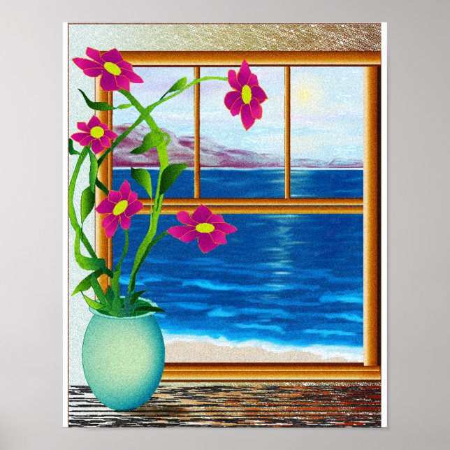 Ocean i mitt fönster poster (Framsidan)