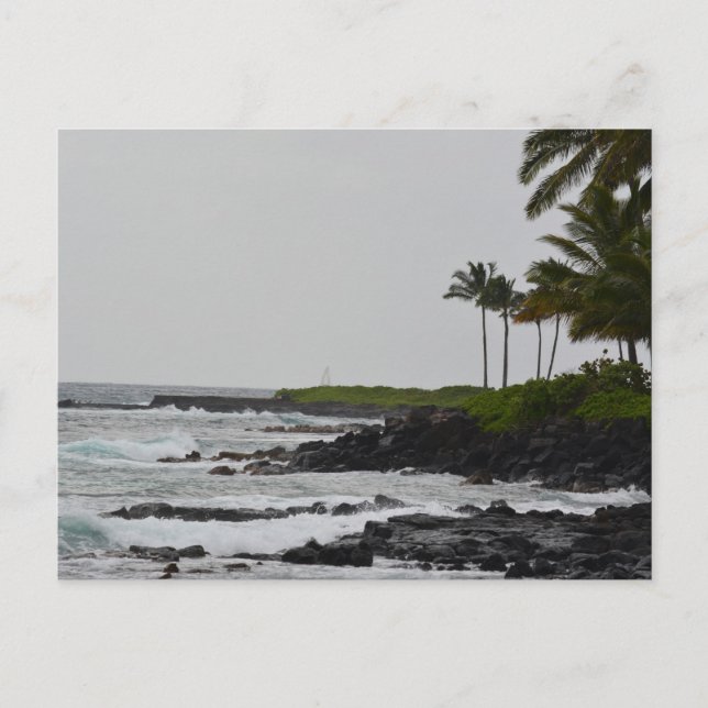 Ocean i Poipu i Kauai Vykort (Framsida)