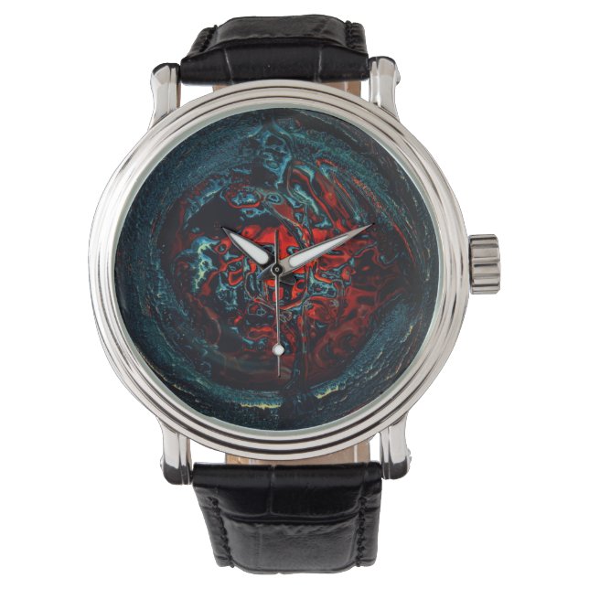 Ocean Inferno Red Glow Armbandsur (Framsida)