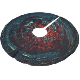 Ocean Inferno Red Glow Julgransmatta Borstad Polyester