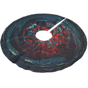 Ocean Inferno Red Glow Julgransmatta Borstad Polyester