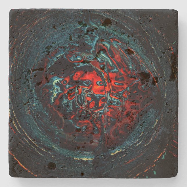 Ocean Inferno Red Glow Stenunderlägg (Framsidan)