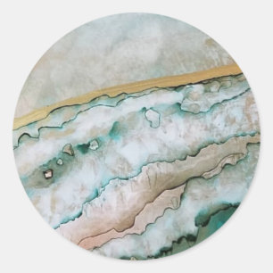 Ocean Inspired Mobil Grip Runt Klistermärke