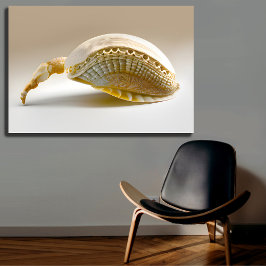 Ocean Inspired Seashell Art Canvastryck