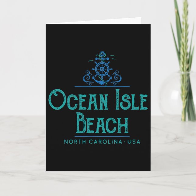 Ocean Isle Beach North Carolina Nautilus design Kort (Framsida)