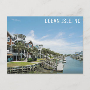 Ocean Isle North Carolina Canal Homes Travel Vykort