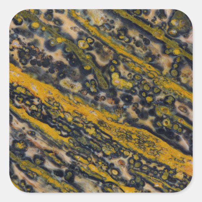 Ocean Jasper Fyrkantigt Klistermärke (Framsida)
