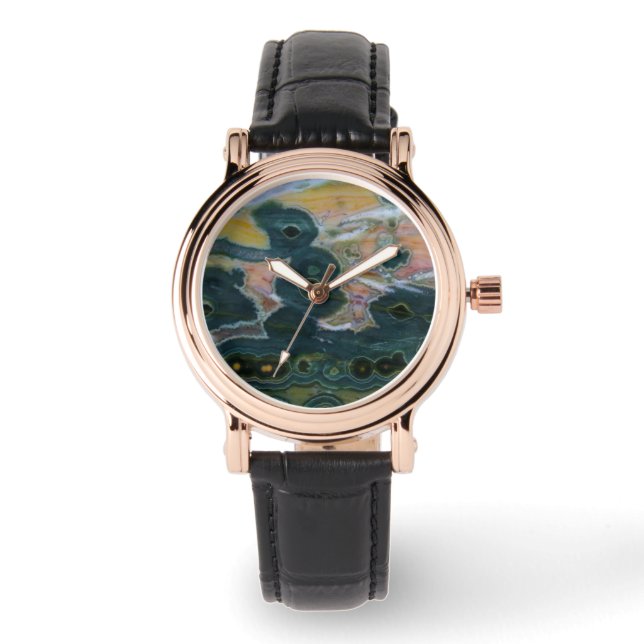 Ocean Jasper-platta Armbandsur (Framsida)