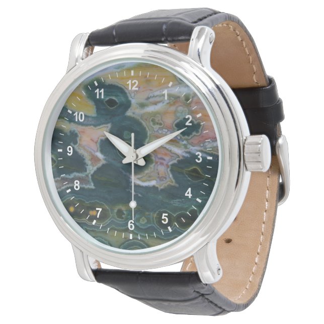 Ocean Jasper-platta Armbandsur (Vinklad)