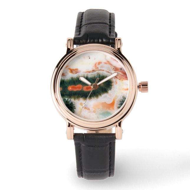 Ocean Jasper-sten hittad på Madagaskar Armbandsur (Framsida)