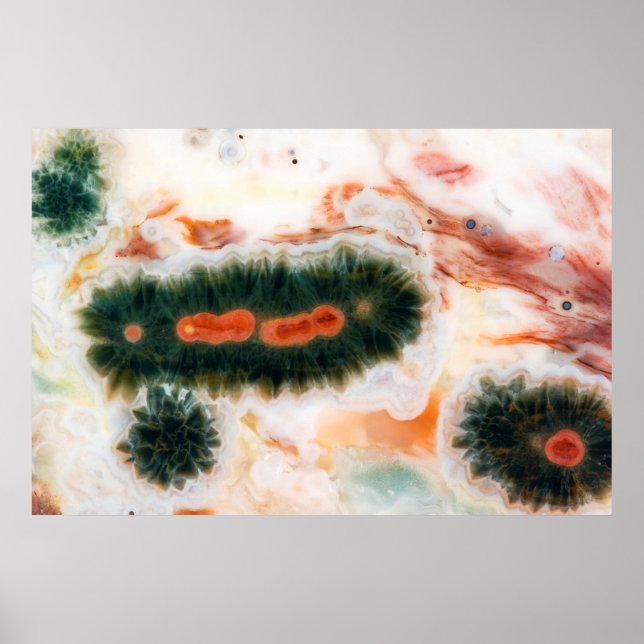 Ocean Jasper-sten hittad på Madagaskar Poster (Framsidan)