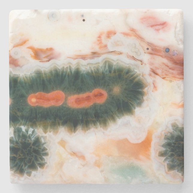 Ocean Jasper-sten hittad på Madagaskar Stenunderlägg (Framsidan)