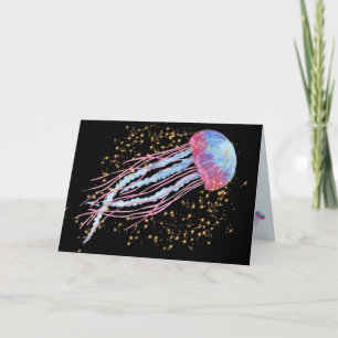 Ocean Jellyfish Gnistra Birthday Kort