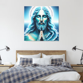 Ocean Jesus Christ Portrait Canvastryck