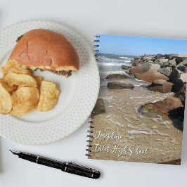 Ocean Jetty Rocks Personalized Notebook Anteckningsbok