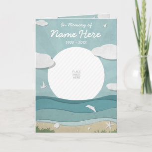 Ocean Joy Memorial Card / Funeral Program