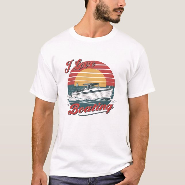 Ocean Kärlek Boating T Shirt (Framsida)