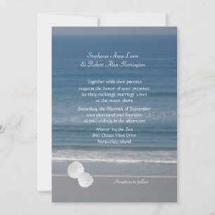 Ocean Kärlek, Sand Dollar Wedding bjudande Inbjudningar