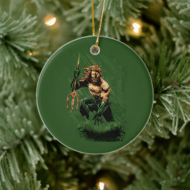 Ocean King Trident Warrior Dynamic Comic Art Julgransprydnad Keramik