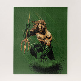 Ocean King Trident Warrior Dynamic Comic Art Pussel