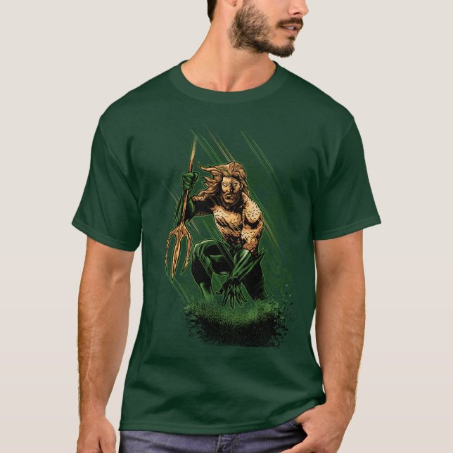 Ocean Konung Trident Krigare Dynamisk Serietecknin T Shirt (Framsida)