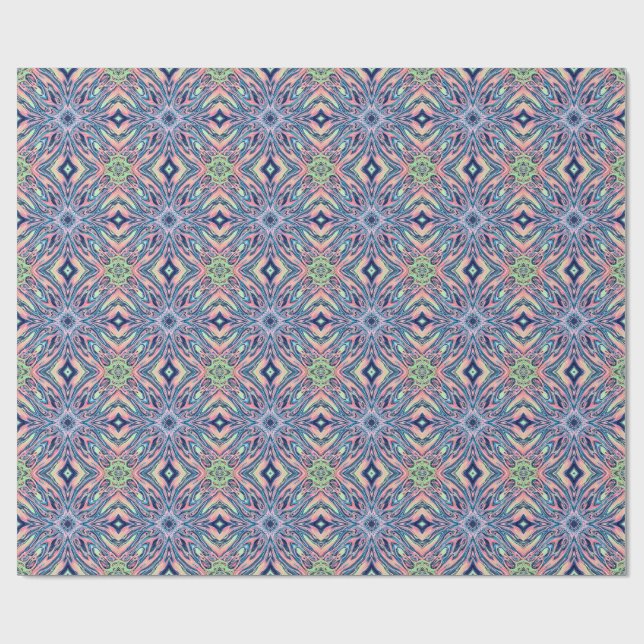 ocean korall agat mönster presentpapper (Platt)