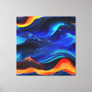 Ocean Lava "Aquaflame" Canvastryck