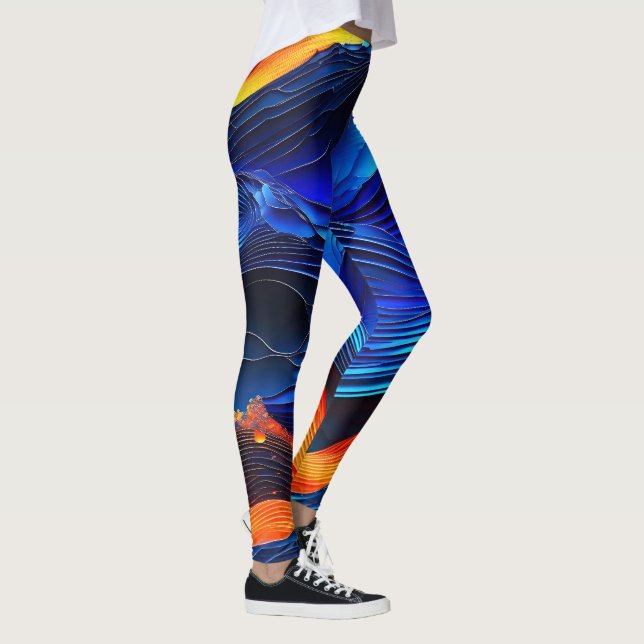 Ocean Lava "Aquaflame" Leggings (Höger)