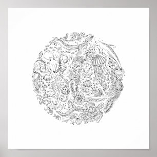 Ocean Life   Dekorativ Poster