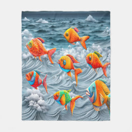 Ocean Life Fleecefilt