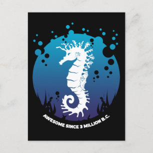 Ocean Life Graphic Design - Sjöhästar Vykort