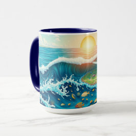 Ocean Life Harmony with Renewable Energy Mugg