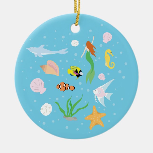 Ocean Life Julgransprydnad Keramik (Framsidan)