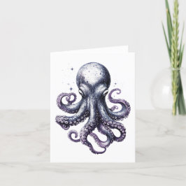 Ocean Life Octopus Hälsning Card Tack Kort