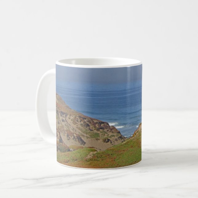 Ocean Ligcape Photo Pacific Kusten Beach Kaffemugg (Framsida vänster)
