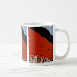 Ocean Liner Bon Voyage Kaffemugg